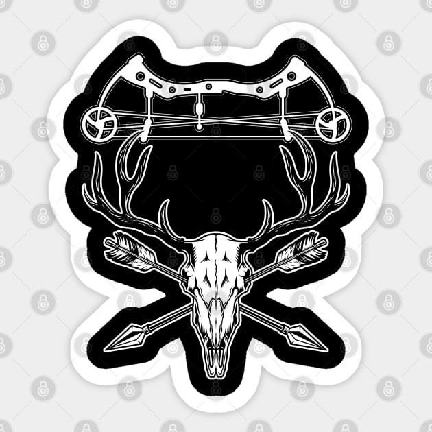 Deer Bow Hunter Bowhunting For Hunting Season Archer Sticker by sBag-Designs